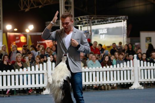  Supertalentgewinner 2013 Lukas Pratschker mit seinem Hund Falco bei der Haustiermesse 2019