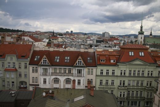 Aussicht vom Turm altes Rathaus in Brünn